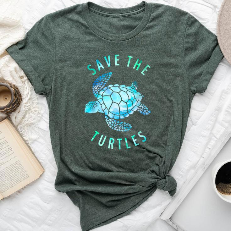 Save The Turtles Sea Turtle Tie Dye Ocean Wildlife Earth Day Bella Canvas T-shirt