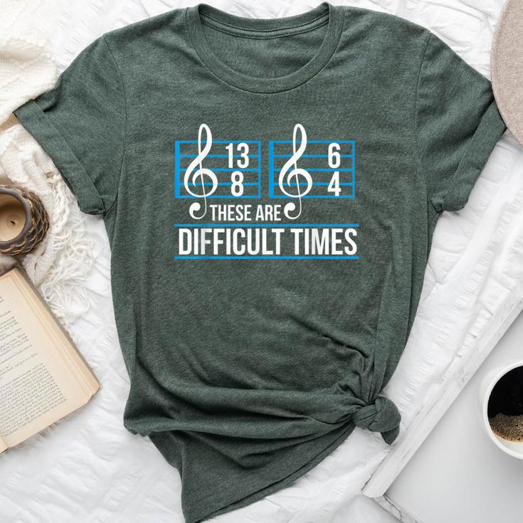 These Are Difficult Times Music Teacher Student Note Bella Canvas T-shirt