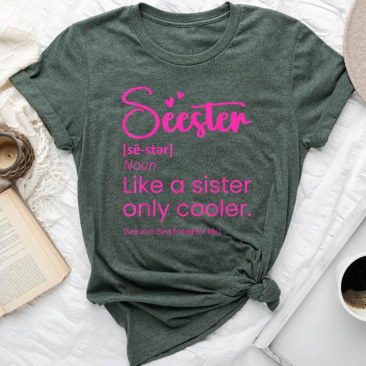 Seester Definition Seester Dictionary Best Sister Ever Bella Canvas T-shirt