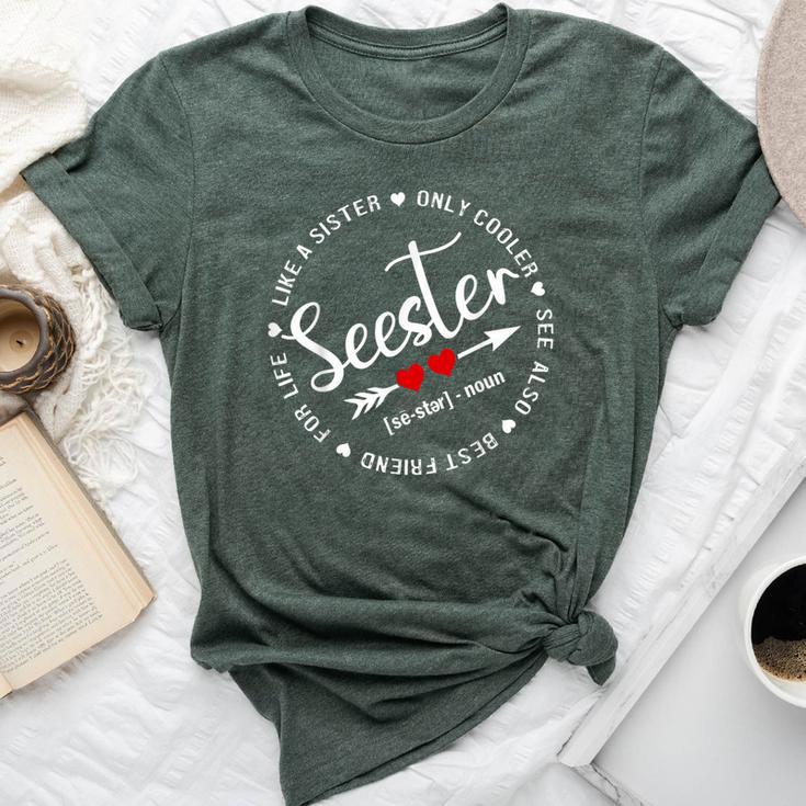 Seester Dictionary Definition Big Sis Again Sister Bella Canvas T-shirt