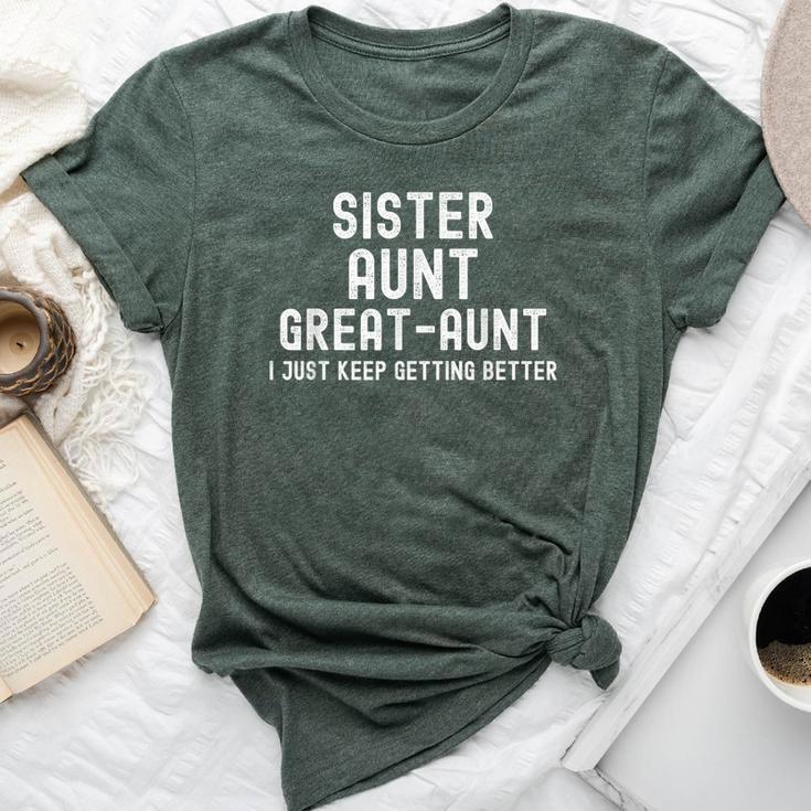 Sister Aunt Great Aunt New Baby Pregnancy Announcement Women Bella Canvas T-shirt