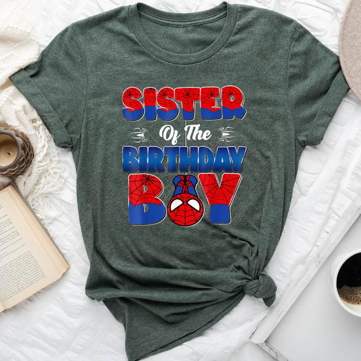 Sister Of The Birthday Boy Spider Family Matching Bella Canvas T-shirt