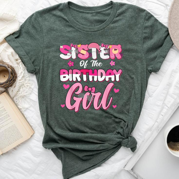 Sister Of The Birthday Girl Cat Kitty Family Matching Bella Canvas T-shirt