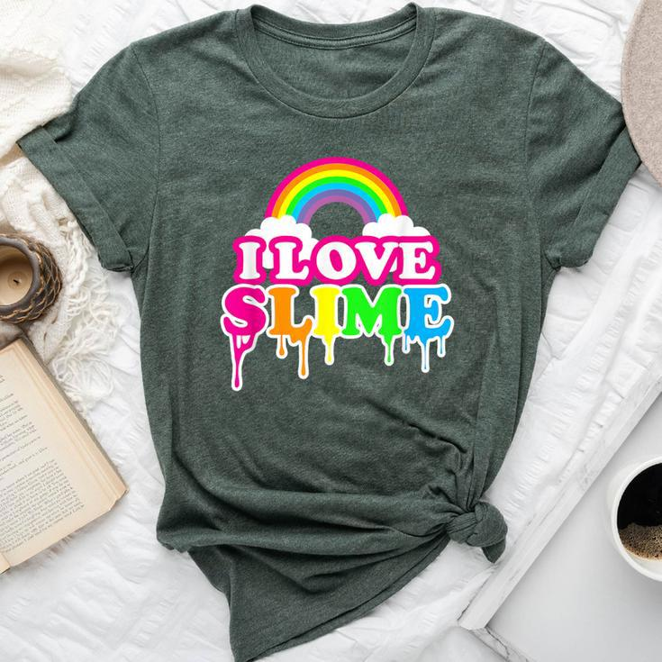 Slime For Girls I Love Slime T Rainbow Women Bella Canvas T-shirt