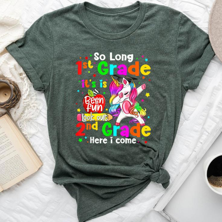So Long 1St Grade Look Out 2Nd Grade Here I Come Unicorn Kid Bella Canvas T-shirt