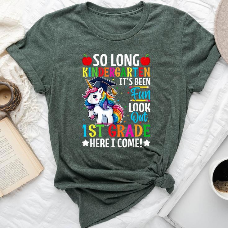 So Long Kindergarten Look Out First Grade Here I Come Girls Bella Canvas T-shirt