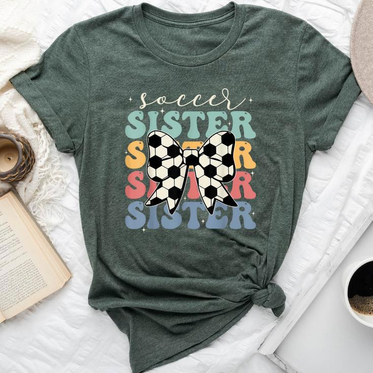 Soccer Sister Vintage Sport Lover Sister Mothers Da Bella Canvas T-shirt
