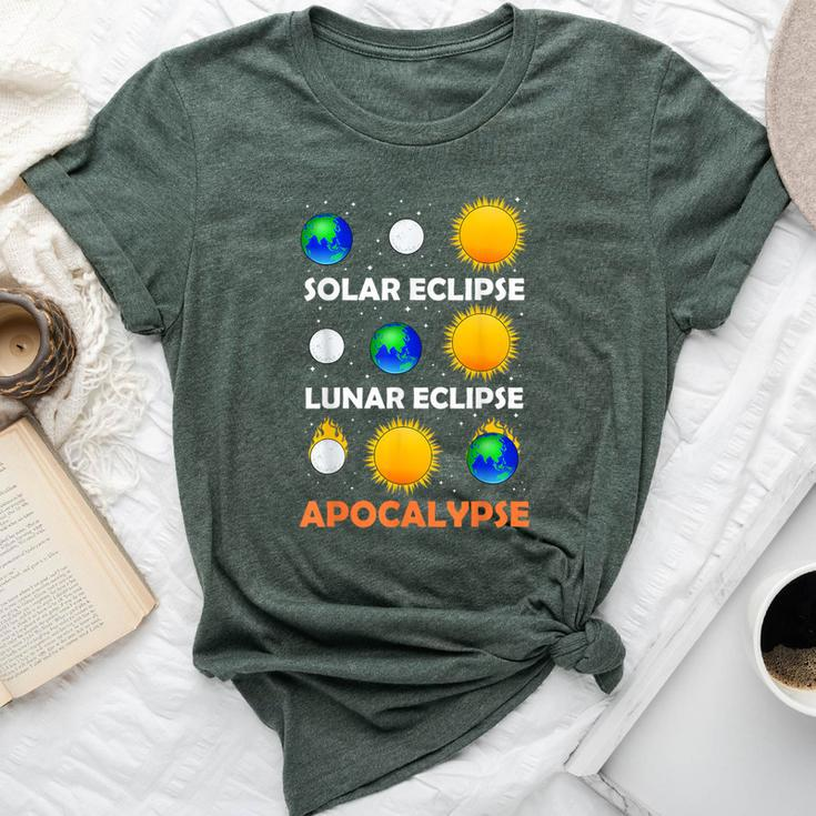 Solar Eclipse Lunar Science Teacher Space Eclipse Apocalypse Bella Canvas T-shirt