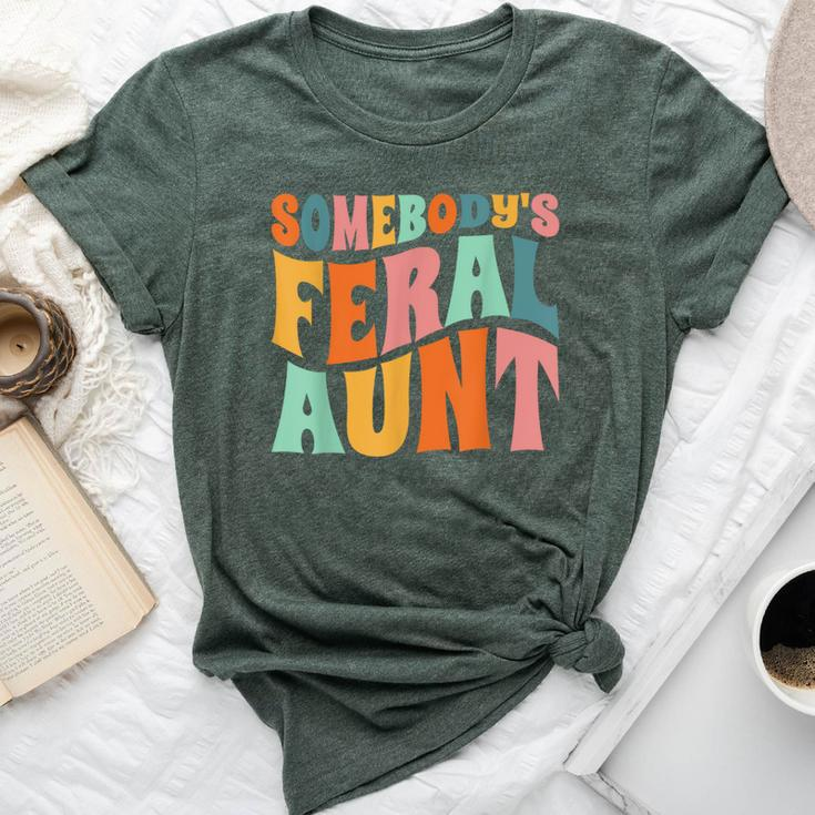 Somebody S Feral Aunt Auntie Baby Announcement Bella Canvas T-shirt