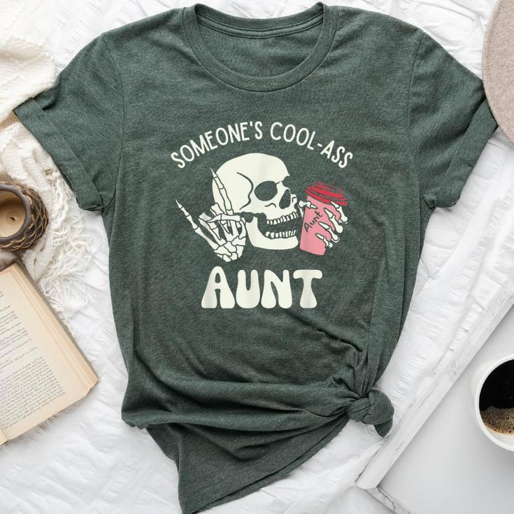 Someone's Cool Ass Aunt Cool Auntie Club Skull Skeleton Bella Canvas T-shirt