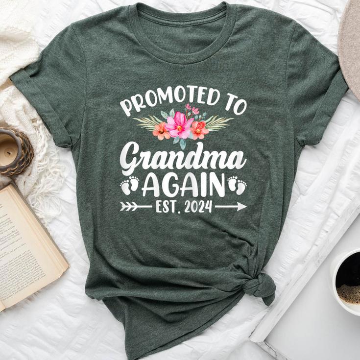 Soon To Be Grandma Promoted To Grandma Again Est 2024 Bella Canvas T-shirt