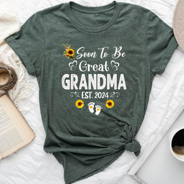 Soon To Be Great Grandma 2024 First Time Grandma Bella Canvas T-shirt