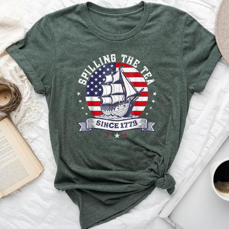 Spilling The Tea Since 1773 History Teacher 4Th Of July Bella Canvas T-shirt