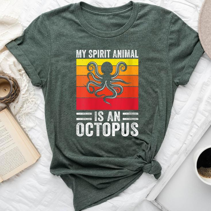 My Spirit Animal Is An Octopus Retro Vintage Bella Canvas T-shirt