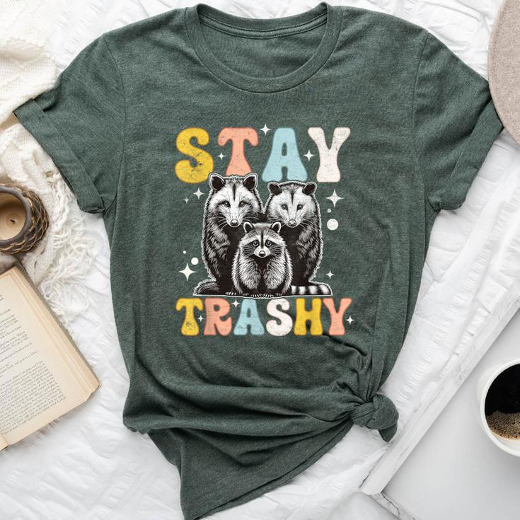 Stay Trashy Raccoon Possum Skunk Groovy Meme Bella Canvas T-shirt