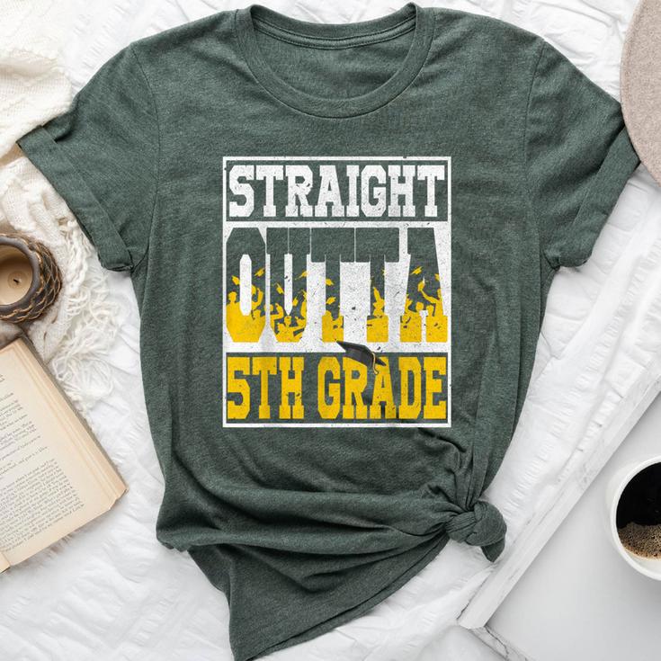 Straight Outta 5Th Grade Graduation Teachers Boys Girls Bella Canvas T-shirt