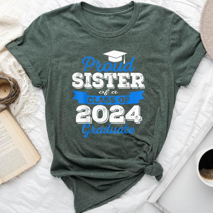 Super Proud Sister Of 2024 Graduate Awesome Family College Bella Canvas T-shirt