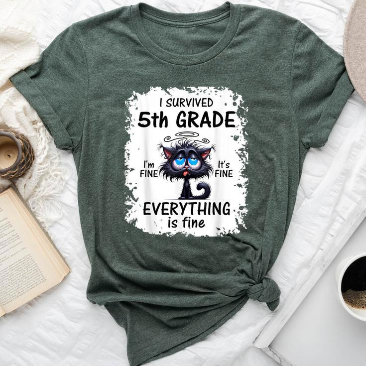 I Survived 5Th Grade I'm Fine It's Fine Everything Is Fine Bella Canvas T-shirt