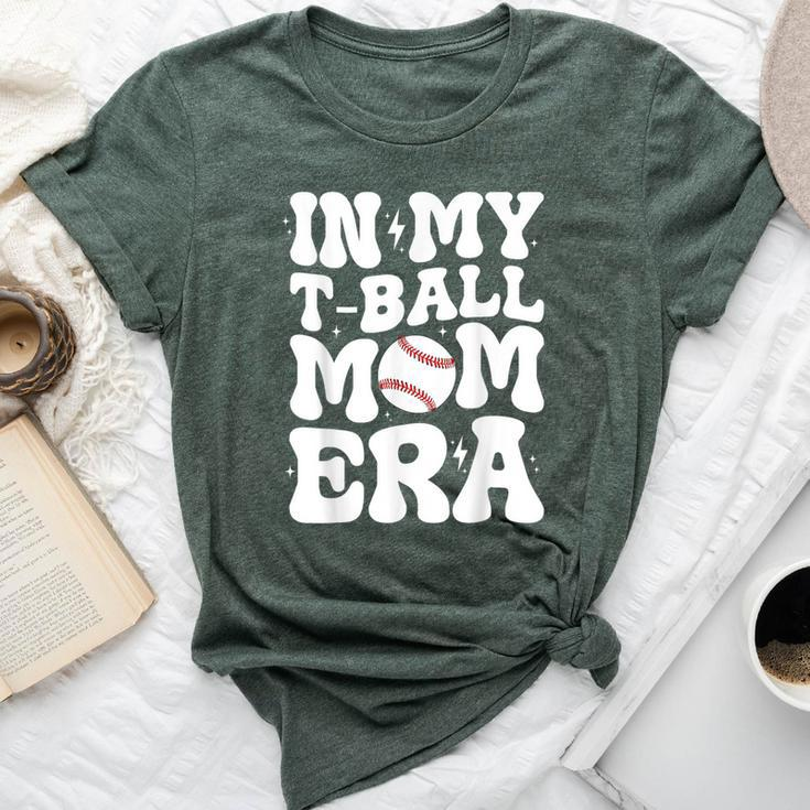 In My T Ball Mom Era Groovy Ball Mom Mother's Day Bella Canvas T-shirt