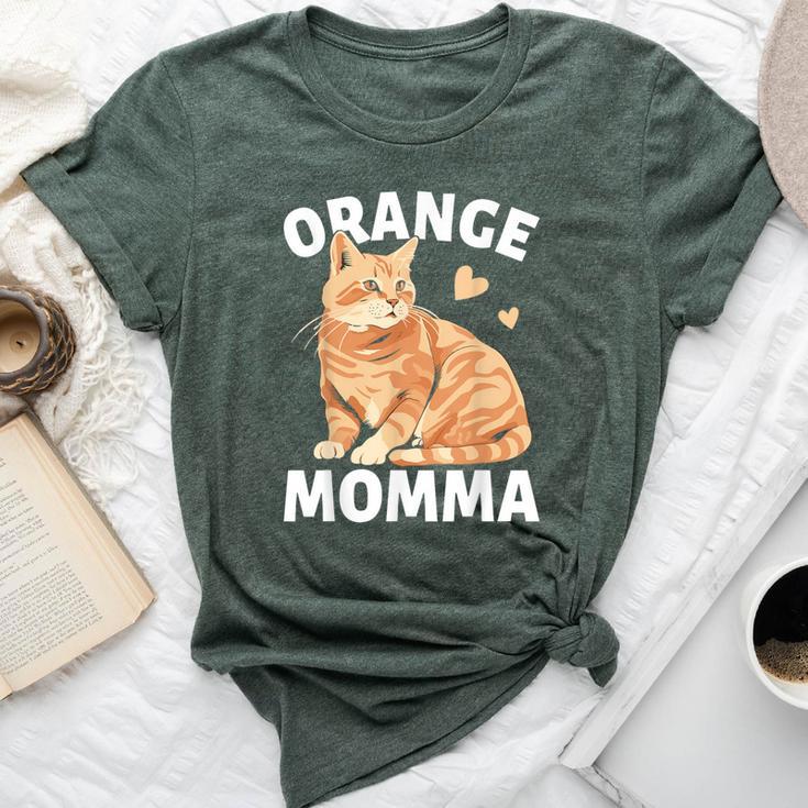 Tabby Cat Orange Cat Mom Orange Momma Bella Canvas T-shirt