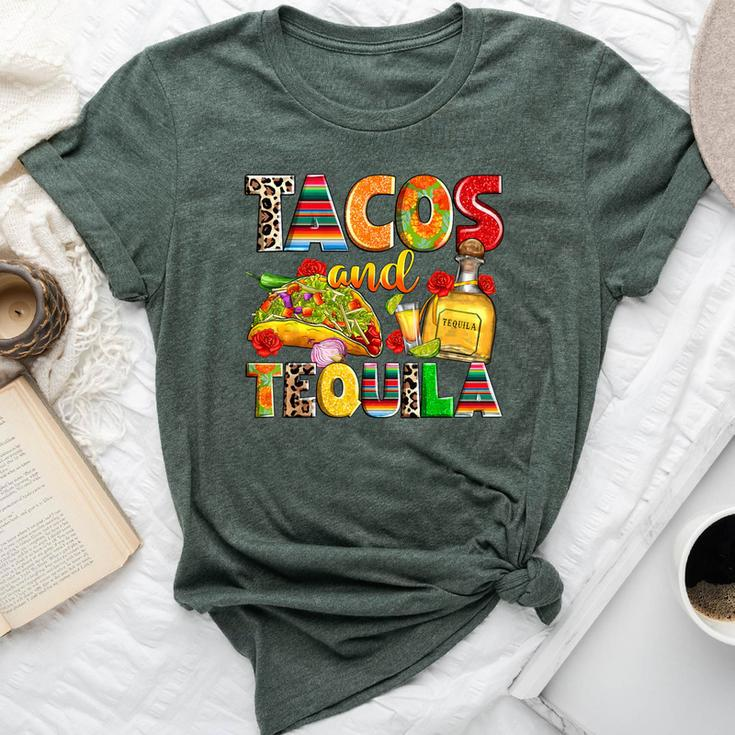 Tacos And Tequila Cinco De Mayo Leopard For Women Bella Canvas T-shirt