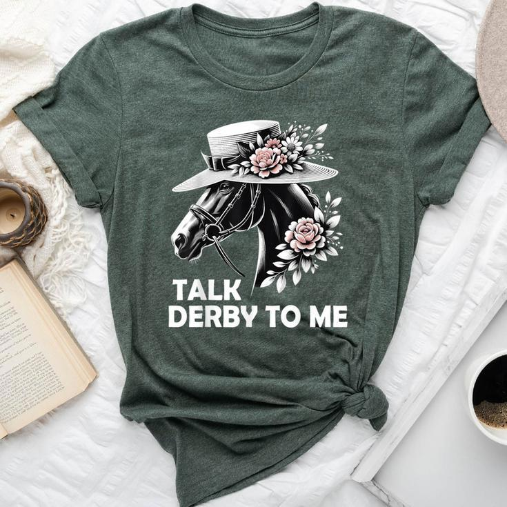 Talk Derby To Me Derby Day 2024 Horse Racing For Women Bella Canvas T-shirt