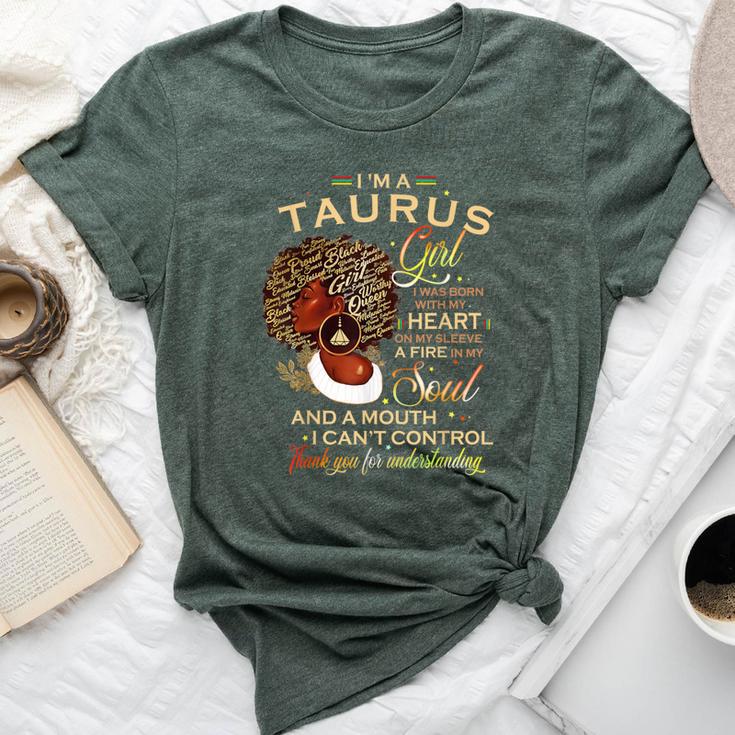 Taurus Girl For Black Melanin Afro Queen Bella Canvas T-shirt