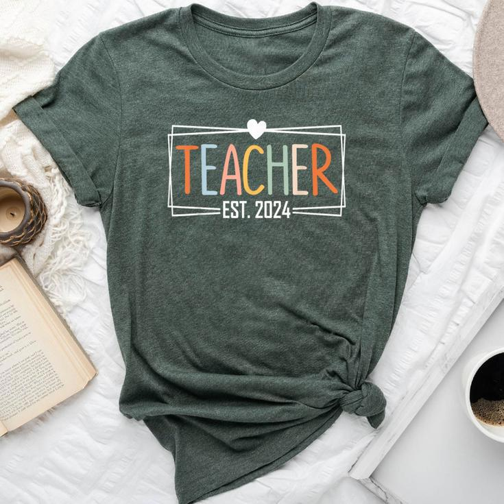 Teacher Est 2024 Promoted To Be Family 2024 Bella Canvas T-shirt