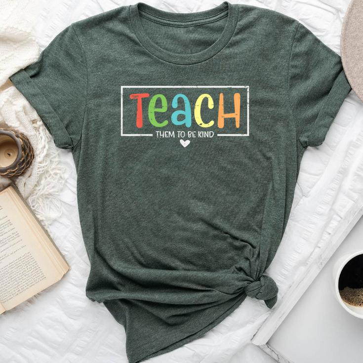 Teacher Teach Them To Be Kind Inspirational Sped Men Bella Canvas T-shirt