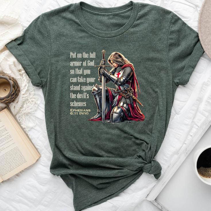 Templar Knight Christian Bible Verse Saying Lord Bella Canvas T-shirt