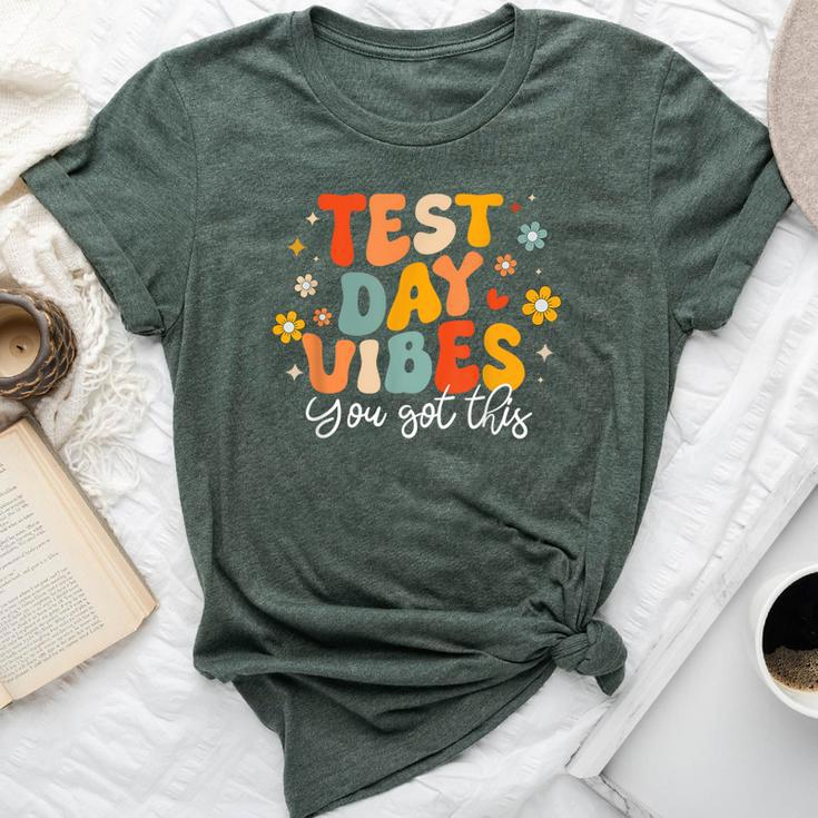 Test Day Vibes Groovy Testing Day Teacher Student Exam Bella Canvas T-shirt