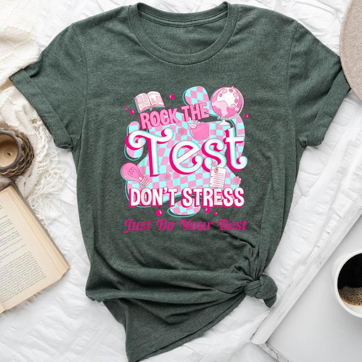 Testing Day Rock The Test Motivational For Teacher Student Bella Canvas T-shirt