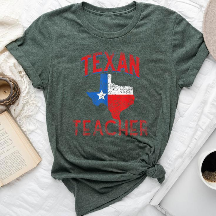 Texan Teacher Flag Proud Texas Vintage Bella Canvas T-shirt