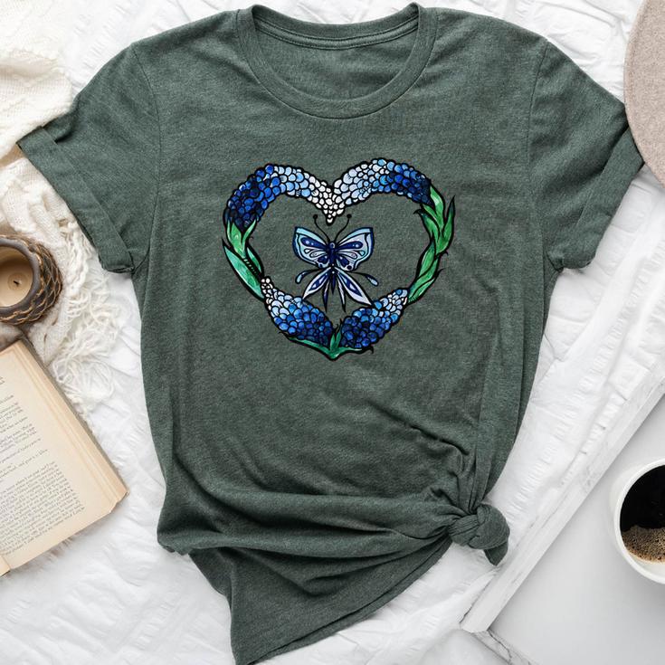 Texas Bluebonnets Blue Butterfly Bella Canvas T-shirt