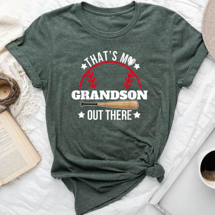 That's My Grandson Out There Baseball Grandma Grandpa's Day Bella Canvas T-shirt