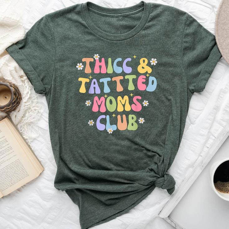 Thicc And Tatted Moms Club Mommy Groovy Bella Canvas T-shirt