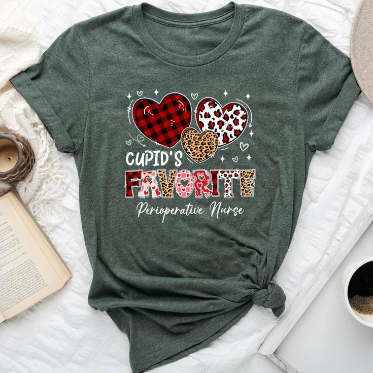Three Hearts Cupid's Favorite Perioperative Nurse Valentine Bella Canvas T-shirt