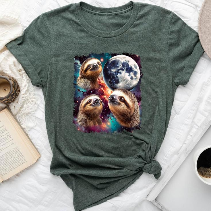 Three Sloth Moon 3 Sloth Moon Cursed Meme Bella Canvas T-shirt