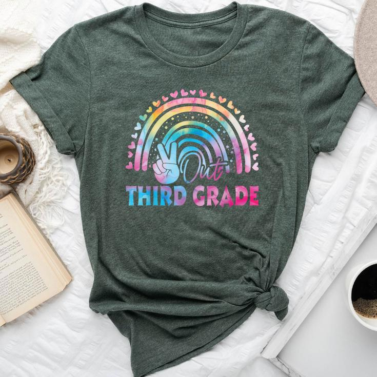 Tie Dye Peace Out 3Rd Grade Last Day Of School Third Grade Bella Canvas T-shirt