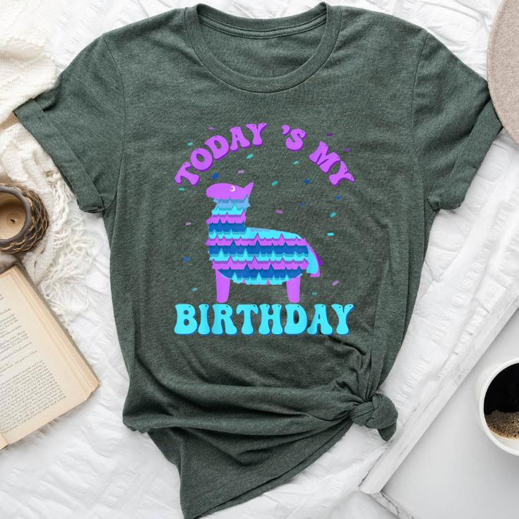 Todays My Birthda Cute Birthday Llama Bday Animal Party Bella Canvas T-shirt
