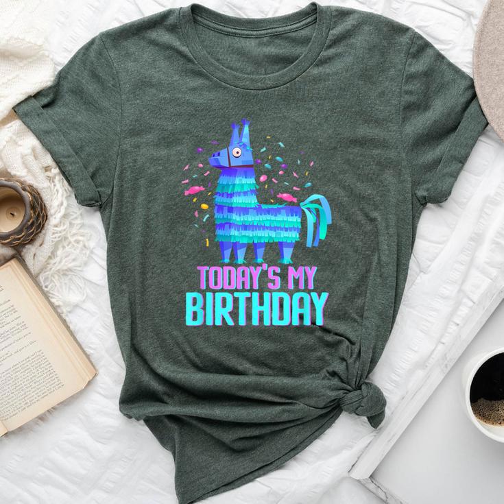 Today's My Birthday Cute Llama Party Decorations Birthday Bella Canvas T-shirt