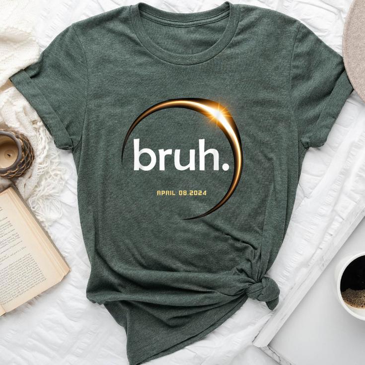 Total Solar Eclipse 2024 Bruh Boy Girl Sarcastic Bella Canvas T-shirt