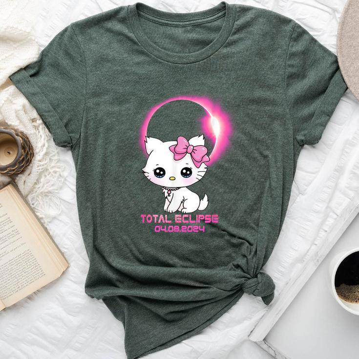 Total Solar Eclipse April 8 2024 Cat Boy Girl Bella Canvas T-shirt