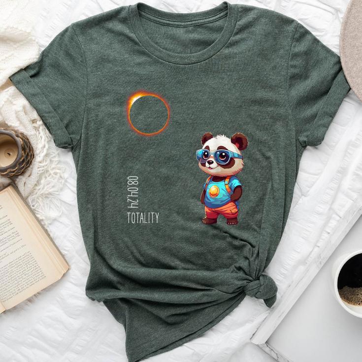 Totality Panda Solar Eclipse 08042024 Cute Eclipse Girls Bella Canvas T-shirt