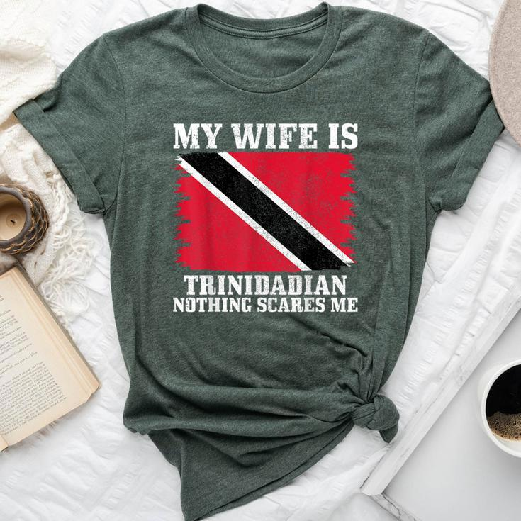 Trinidadian Wife Nothing Scares Me Husband Trinidad & Tobago Bella Canvas T-shirt