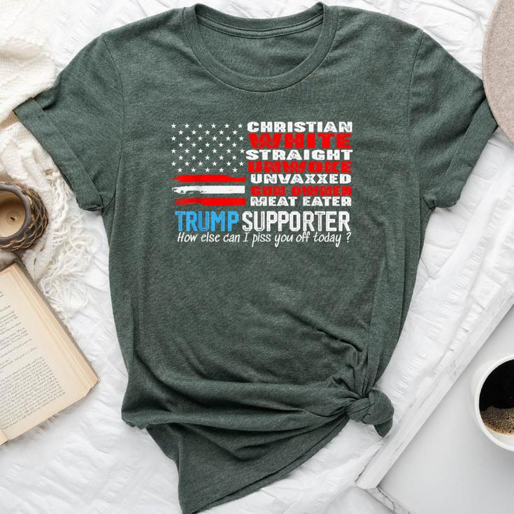 Trump Supporter Christian White Straight Unwoke Unvaxxed Bella Canvas T-shirt