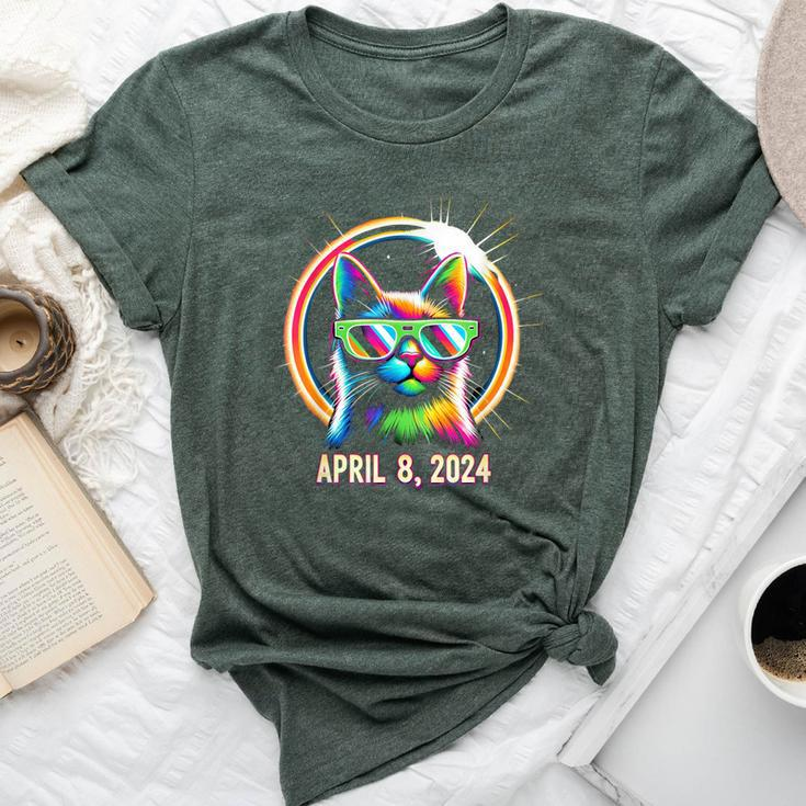 Twice In A Lifetime Total Solar Eclipse 2024 Cat Bella Canvas T-shirt
