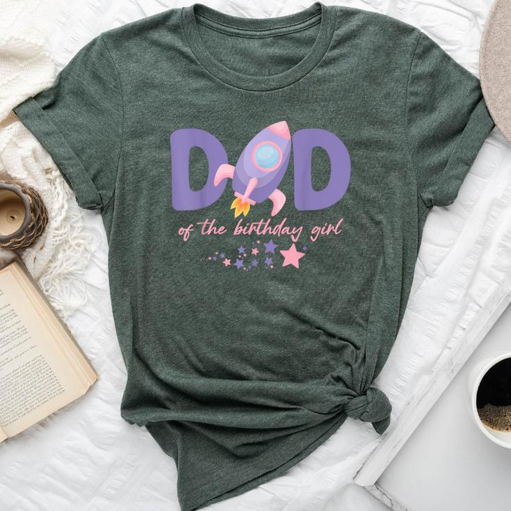 Two The Moon Dad Of The Birthday Girl Astronaut Family Party Bella Canvas T-shirt