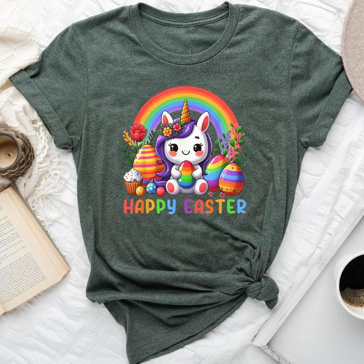 Unicorn Rainbow Happy Easter Easter Day Bella Canvas T-shirt