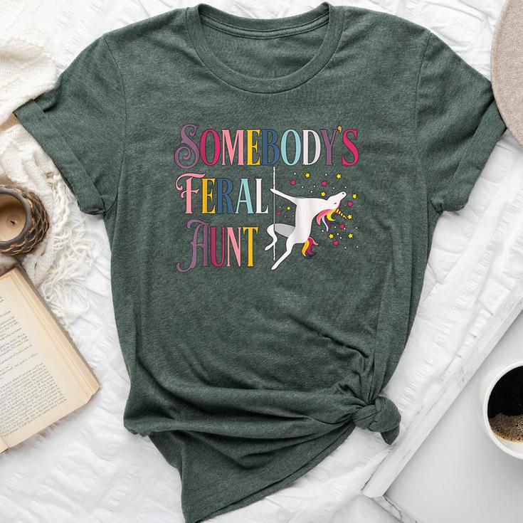 Unicorn Somebody's Feral Aunt Somebody's Feral Aunt Bella Canvas T-shirt